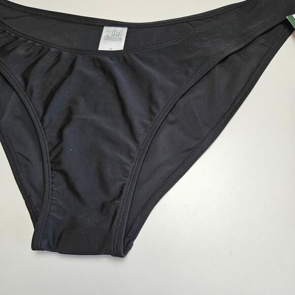 NEW Wild Fable Cheeky High Leg Bikini Bottoms XL Black NWT - Picture 2 of 6